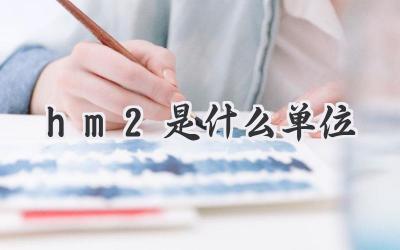hm2是什么单位