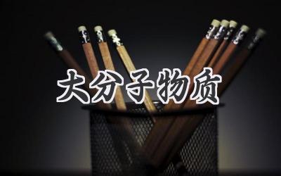 大分子物质