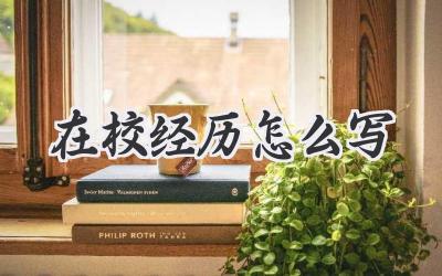 在校经历怎么写