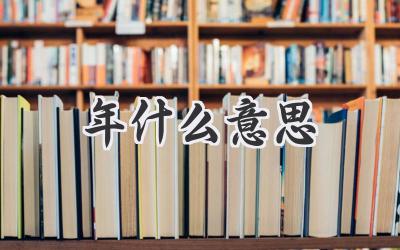 年什么意思