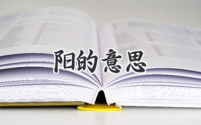 阳的意思