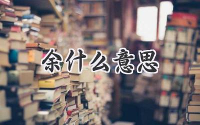 余什么意思