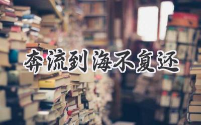 奔流到海不复还