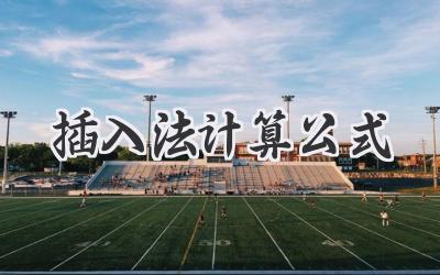 插入法计算公式