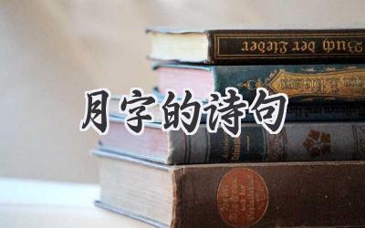 月字的诗句