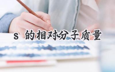 s的相对分子质量