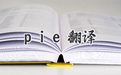 pie翻译