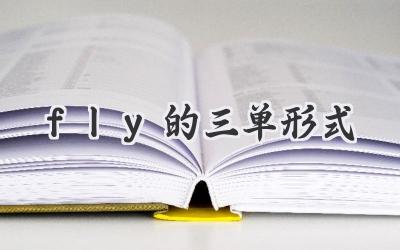 fly的三单形式