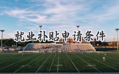 就业补贴申请条件