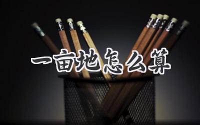 一亩地怎么算