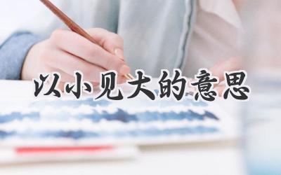 以小见大的意思