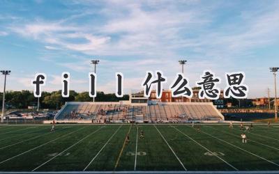 fill什么意思