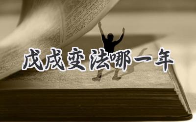 戊戌变法哪一年