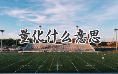 量化什么意思