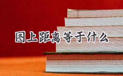 图上距离等于什么