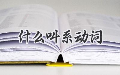 什么叫系动词