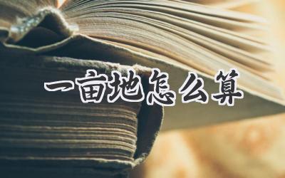 一亩地怎么算