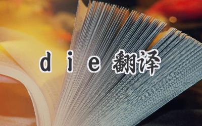 die翻译