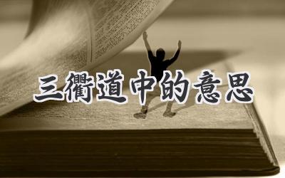 三衢道中的意思