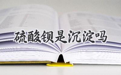 硫酸钡是沉淀吗