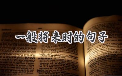 一般将来时的句子