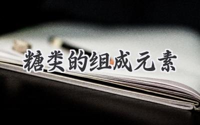 糖类的组成元素