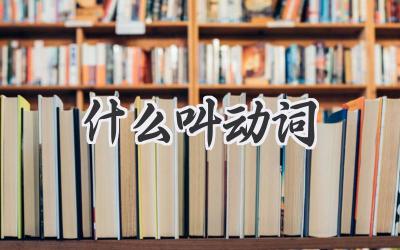 什么叫动词