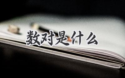 数对是什么