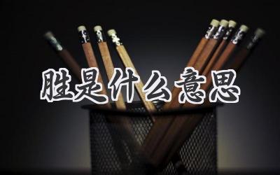 胜是什么意思