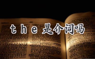 the是介词吗