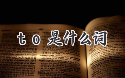 to是什么词