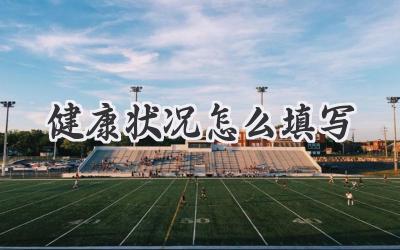 健康状况怎么填写