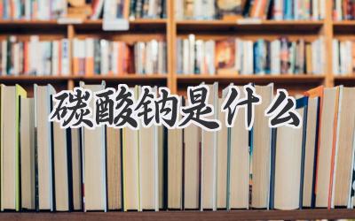 碳酸钠是什么
