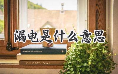 漏电是什么意思