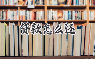贷款怎么还