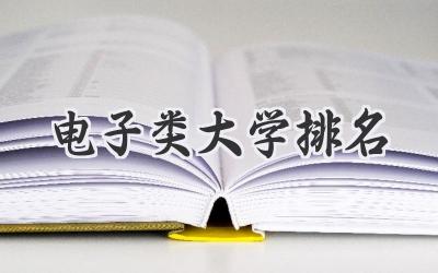 电子类大学排名
