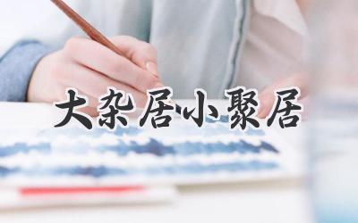 大杂居小聚居