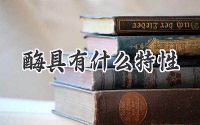 酶具有什么特性