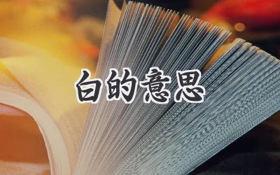 白的意思