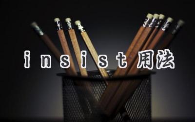 insist用法