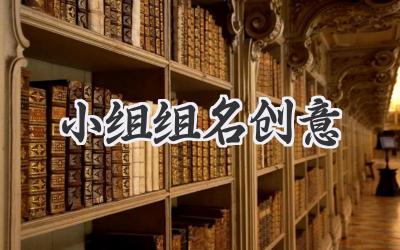 小组组名创意
