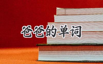 爸爸的单词