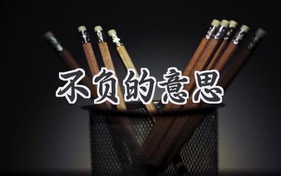 不负的意思