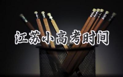 江苏小高考时间