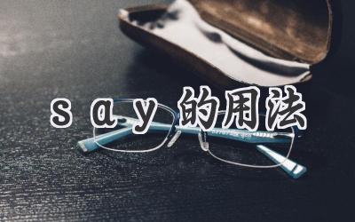 say的用法