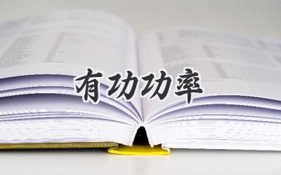 有功功率