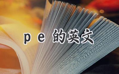 pe的英文