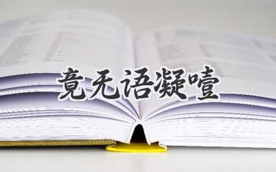 竟无语凝噎