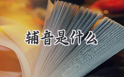 辅音是什么