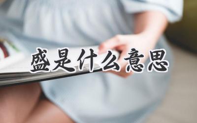 盛是什么意思